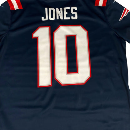 Digg It Thrift & Vintage navy blue Nike New England Patriots Mac Jones NFL jersey with white and red number 10