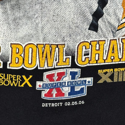 Digg It Thrift & Vintage Reebok Pittsburgh Steelers Super Bowl XL Champions graphic t-shirt in black