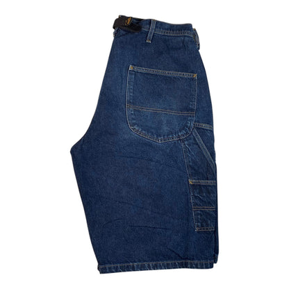 Digg It Thrift & Vintage Polo Ralph Lauren baggy denim shorts in dark blue with a velcro back pocket