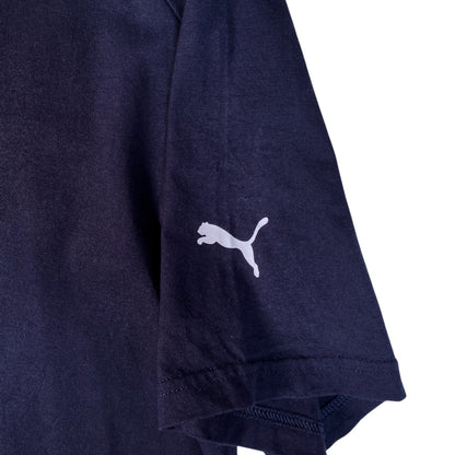 Digg It Thrift & Vintage navy blue Puma Red Bull Racing F1 t-shirt sleeve with white logo detail