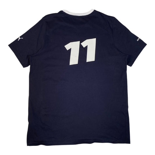 Digg It Thrift & Vintage navy blue Puma Red Bull Racing F1 t-shirt with white number 11 print on the back