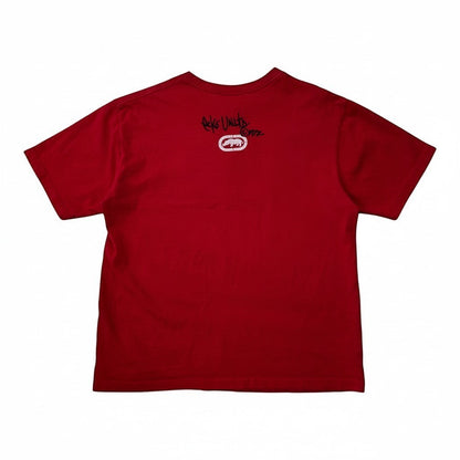 Digg It Thrift & Vintage red cotton t-shirt with Ecko Unltd. rhino logo graphic on back. Fits like a small.