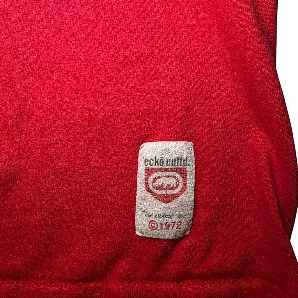 Digg It Thrift & Vintage red cotton Ecko Unltd. graphic tee with rhino logo and 1972 detail. Fits like a small.