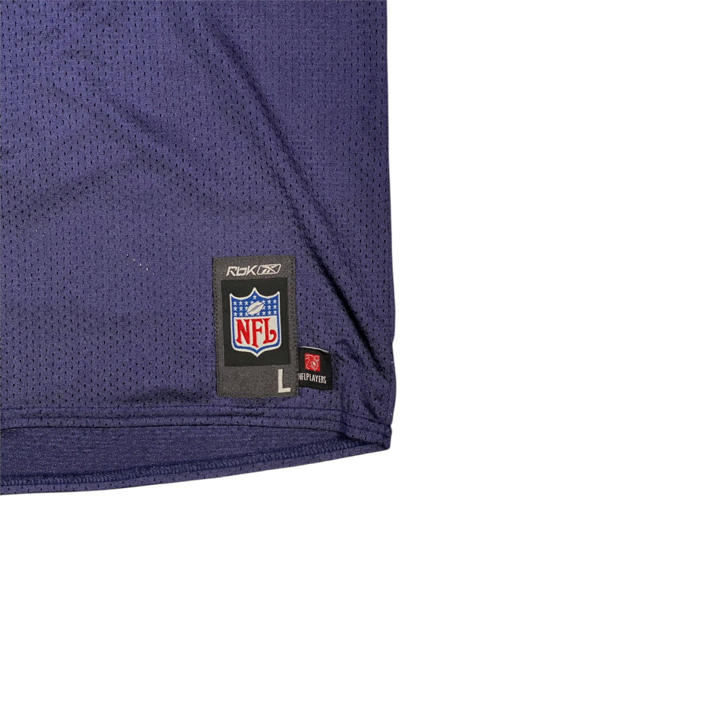 Digg It Thrift & Vintage navy blue Reebok NFL New England Patriots jersey hem with official league patch and size L tag