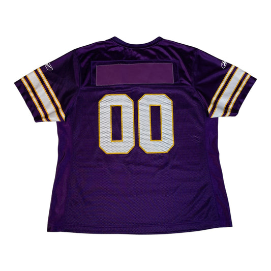 Digg It Thrift & Vintage purple Reebok Minnesota Vikings NFL jersey with white and gold number 00 on the back