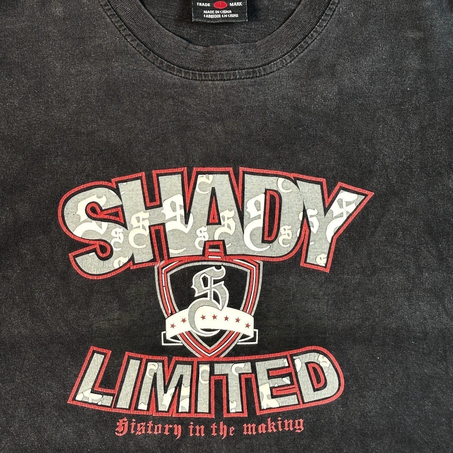 Digg It Thrift & Vintage Y2K Shady Ltd. Eminem black graphic t-shirt with History In The Making print