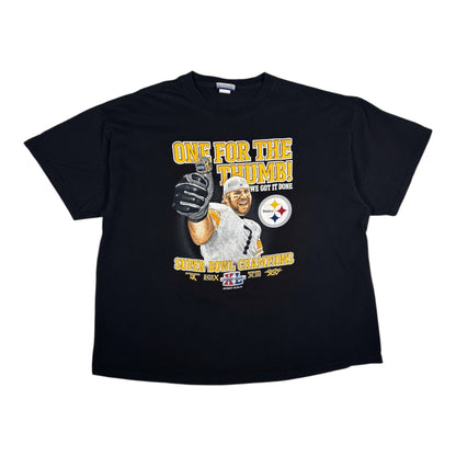 Digg It Thrift & Vintage black Reebok Pittsburgh Steelers Super Bowl XL Champions graphic t-shirt