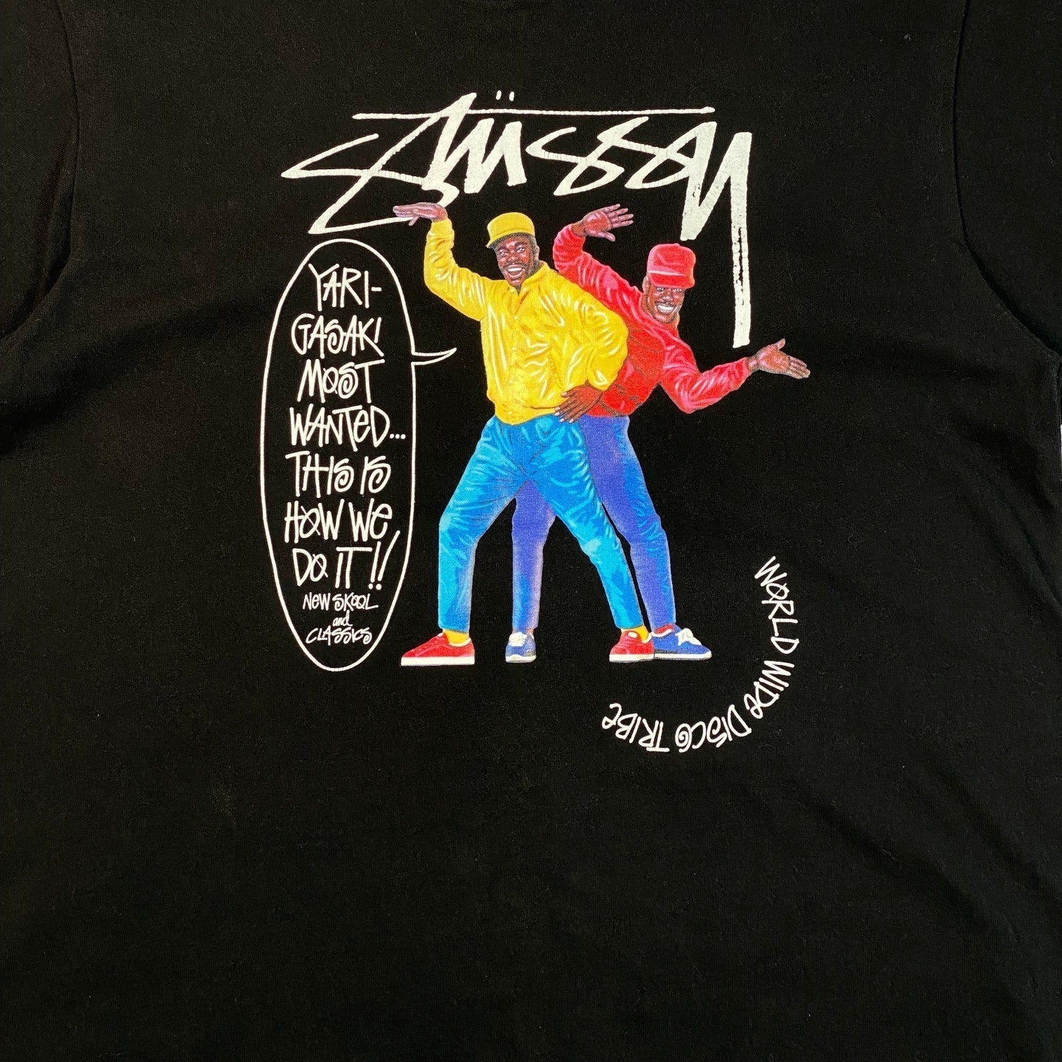 Digg It Thrift & Vintage black Stüssy x BAL Original graphic t-shirt featuring Hiroshi Nagai Yarigasaki print