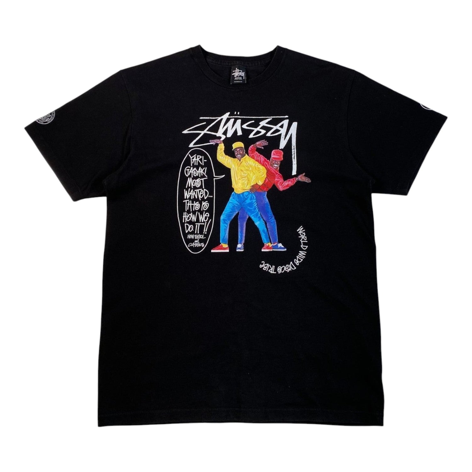 Digg It Thrift & Vintage black Stüssy x BAL Original graphic t-shirt featuring Hiroshi Nagai artwork