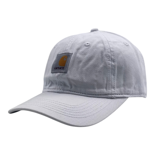 Digg It Thrift & Vintage white Carhartt cap with a woven logo patch and pre-curved brim on a plain background.