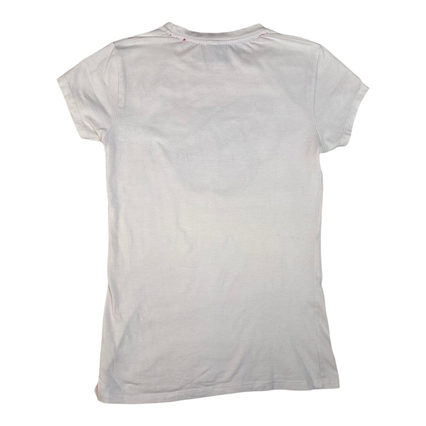 Back view of a white Le Temps des Cerises cotton t-shirt from Digg It Thrift & Vintage, size XS fitting like Small.