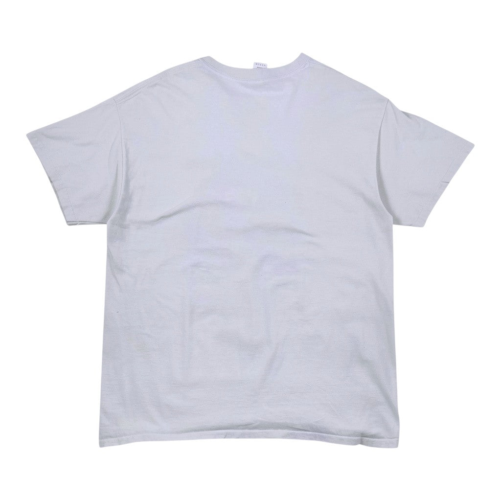 Back view of a plain white Digg It Thrift & Vintage Betty Boop graphic t-shirt on a white background.