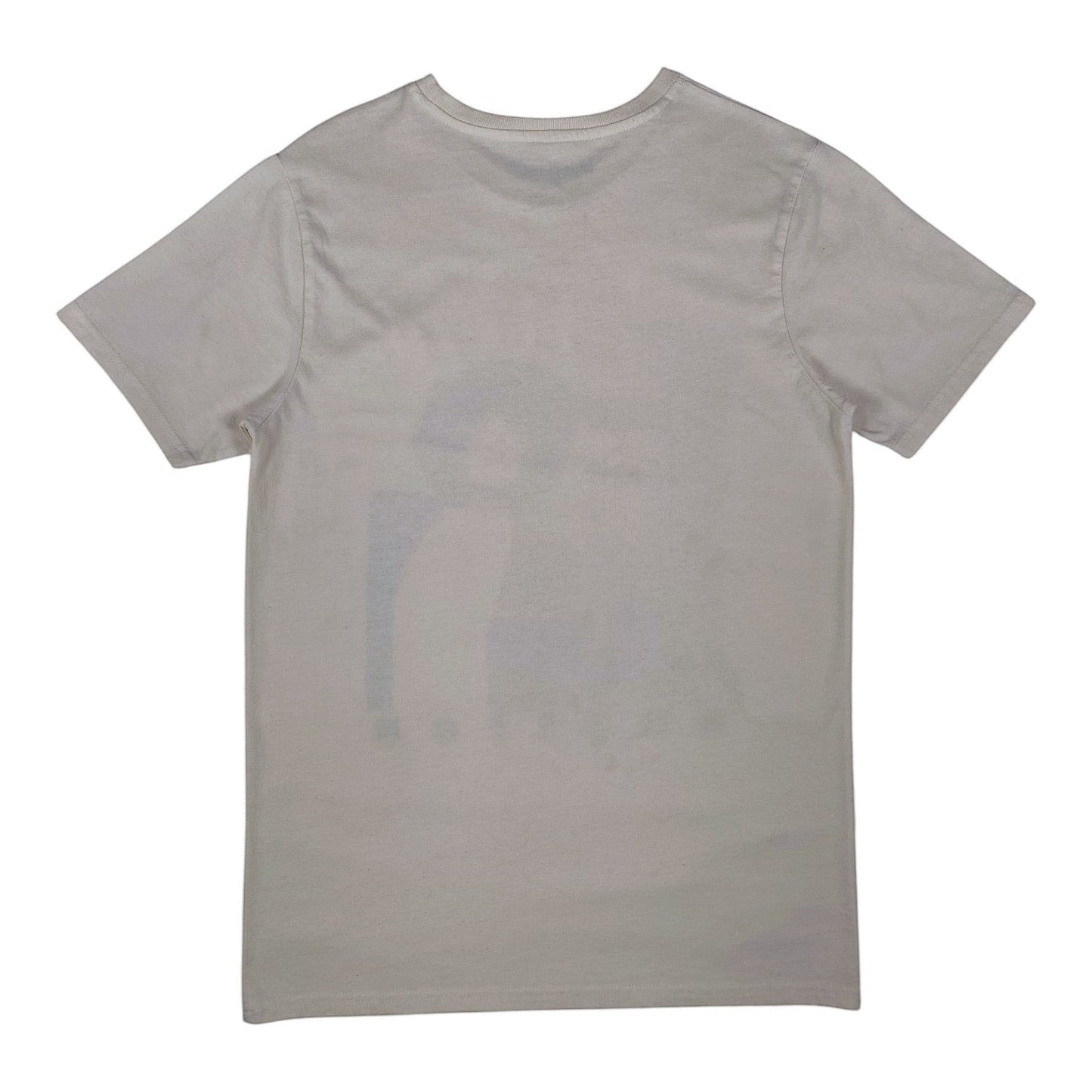 Digg It Thrift & Vintage white Whitney Houston music t-shirt, back view showing plain cotton fabric.