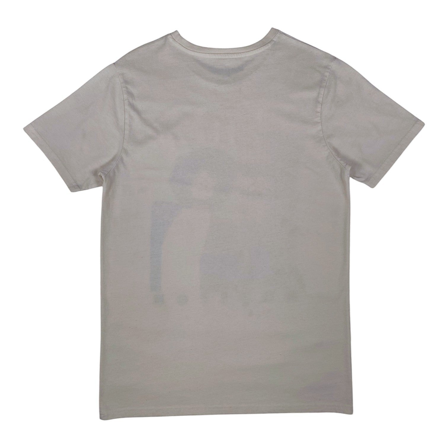Digg It Thrift & Vintage white Whitney Houston music t-shirt, back view showing plain cotton fabric.