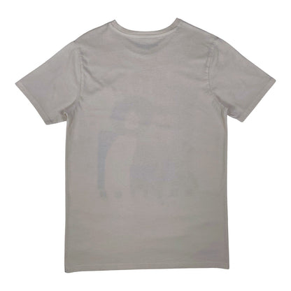 Digg It Thrift & Vintage white Whitney Houston music t-shirt, back view showing plain cotton fabric.