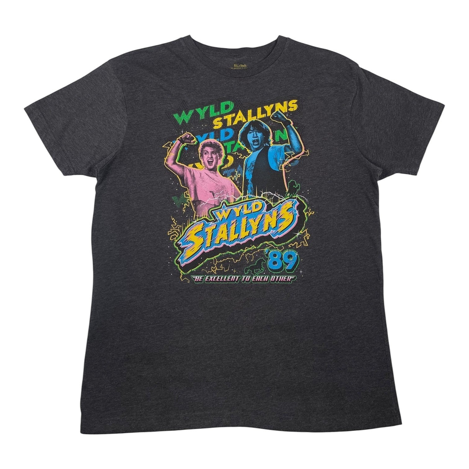 Digg It Thrift & Vintage charcoal grey Wyld Stallyns 89 graphic t-shirt from Bill & Ted's Excellent Adventure