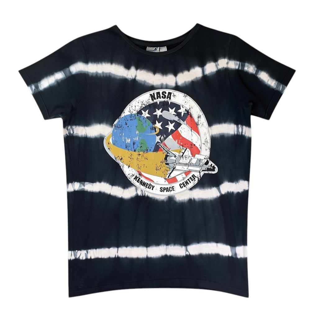 Digg It Vintage black and white tie-dye t-shirt with NASA Kennedy Space Center graphic, fits like a medium.
