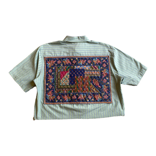 Cropped Mosaic Tapestry Vintage Shirt - Terminal Eaters No. 184