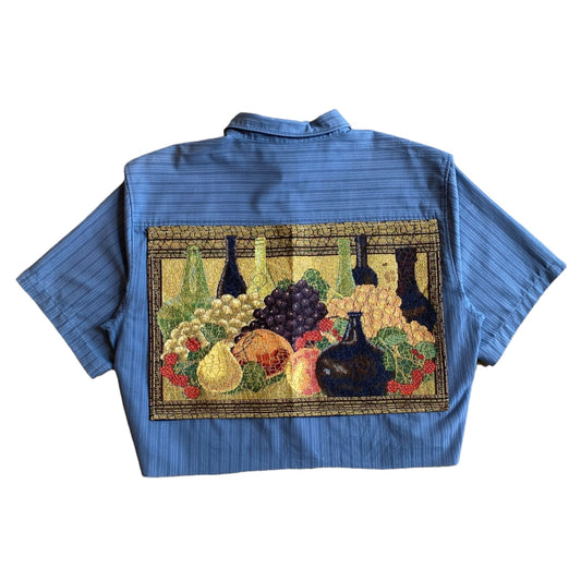 Cropped 'Forbidden Fruit' Tapestry Vintage Shirt - Terminal Eaters No. 184