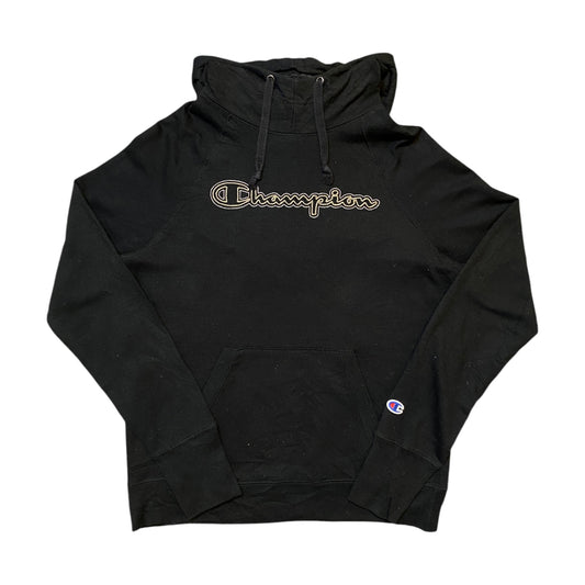 Champion Gold Embroidered Logo Black Hoodie