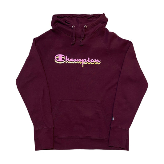 Champion Dual Tone Logo Maroon Hoodie